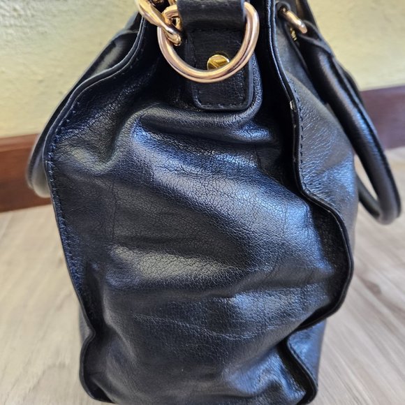 Michael Kors Black Leather Shoulder Bag Purse - Picture 6 of 12